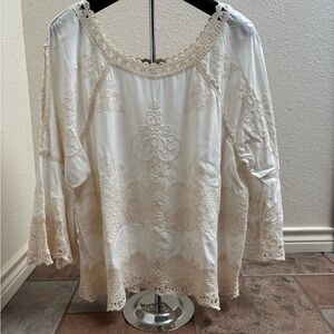 Democracy Cream Lace Blouse